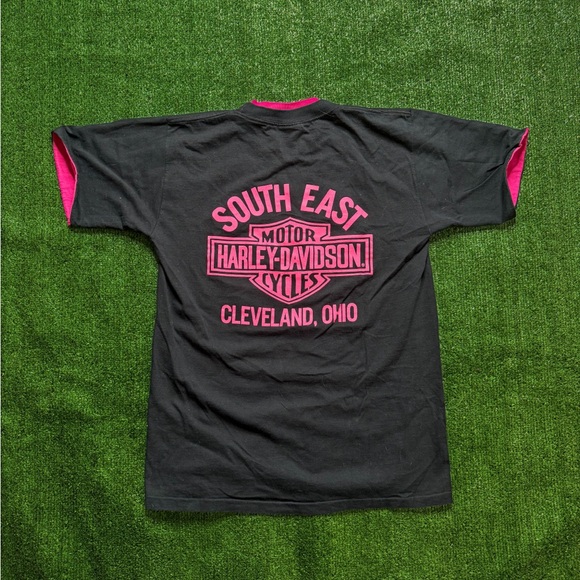 Harley-Davidson Black Tee with Pink Highlights - Picture 2 of 5